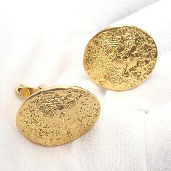 Authentic Salvador Dali D'or for Piaget 18k & 22k Yellow Gold Cufflinks - Picture 9 of 12